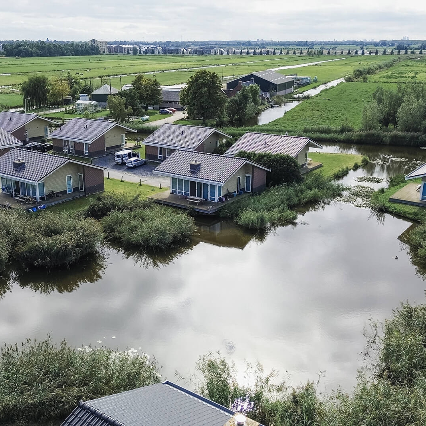 Overview van getransformeerd voormalig vakantiepark