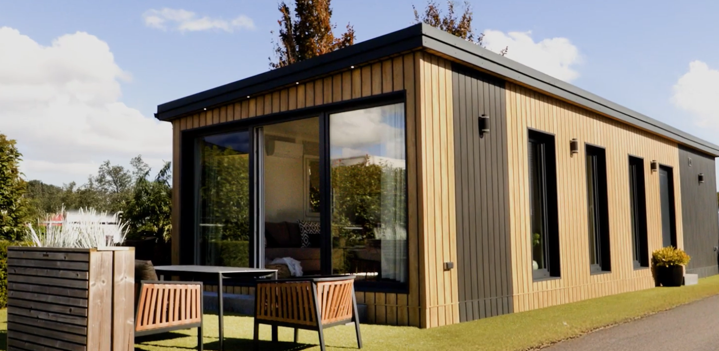 Exterieur inclsuief terras van KaFra's Flexwoning 3.0