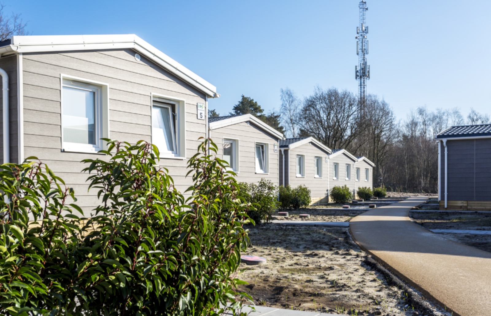 De locatie KaFra Maasbree bestaat uit Flexwoningen