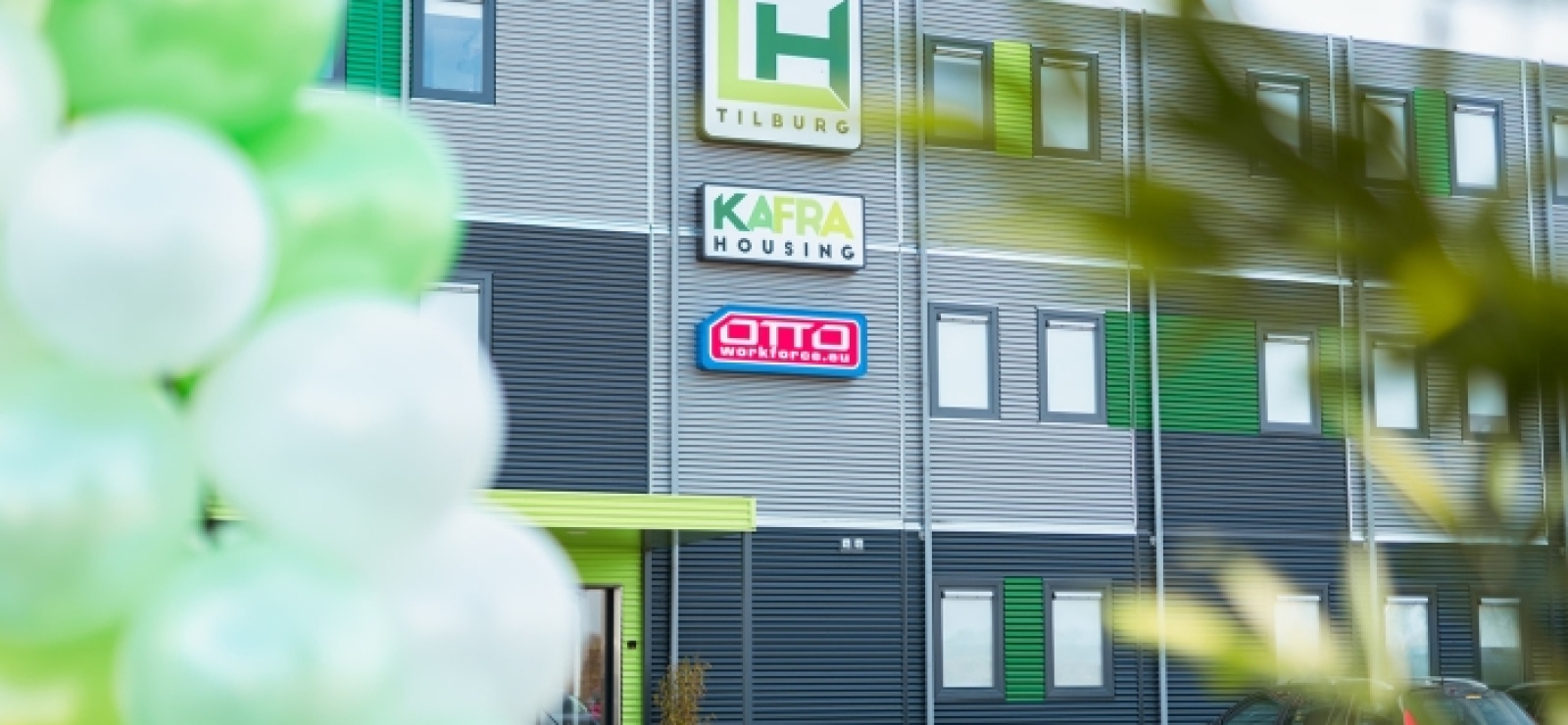 Foto van de ingang van de KaFra Flex Accommodatie in Tilburg