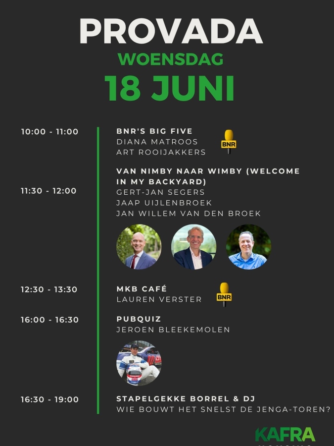 Het programma van KaFra Housing op de woensdag van PROVADA 2025
