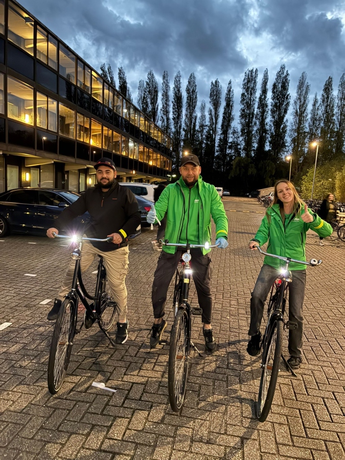 Fietsverlichting is bij deze mensen in orde