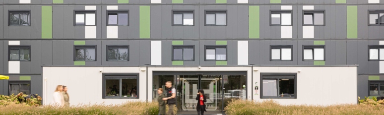 Ingang van de Flex Accommidatie van KaFra Waalwijk
